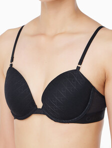 Buy 여성 스컬프트 레이스 데미 브라 in color BLACK