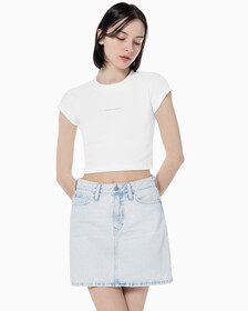 Buy 여성 모노그램 베이비 티셔츠 in color BRIGHT WHITE