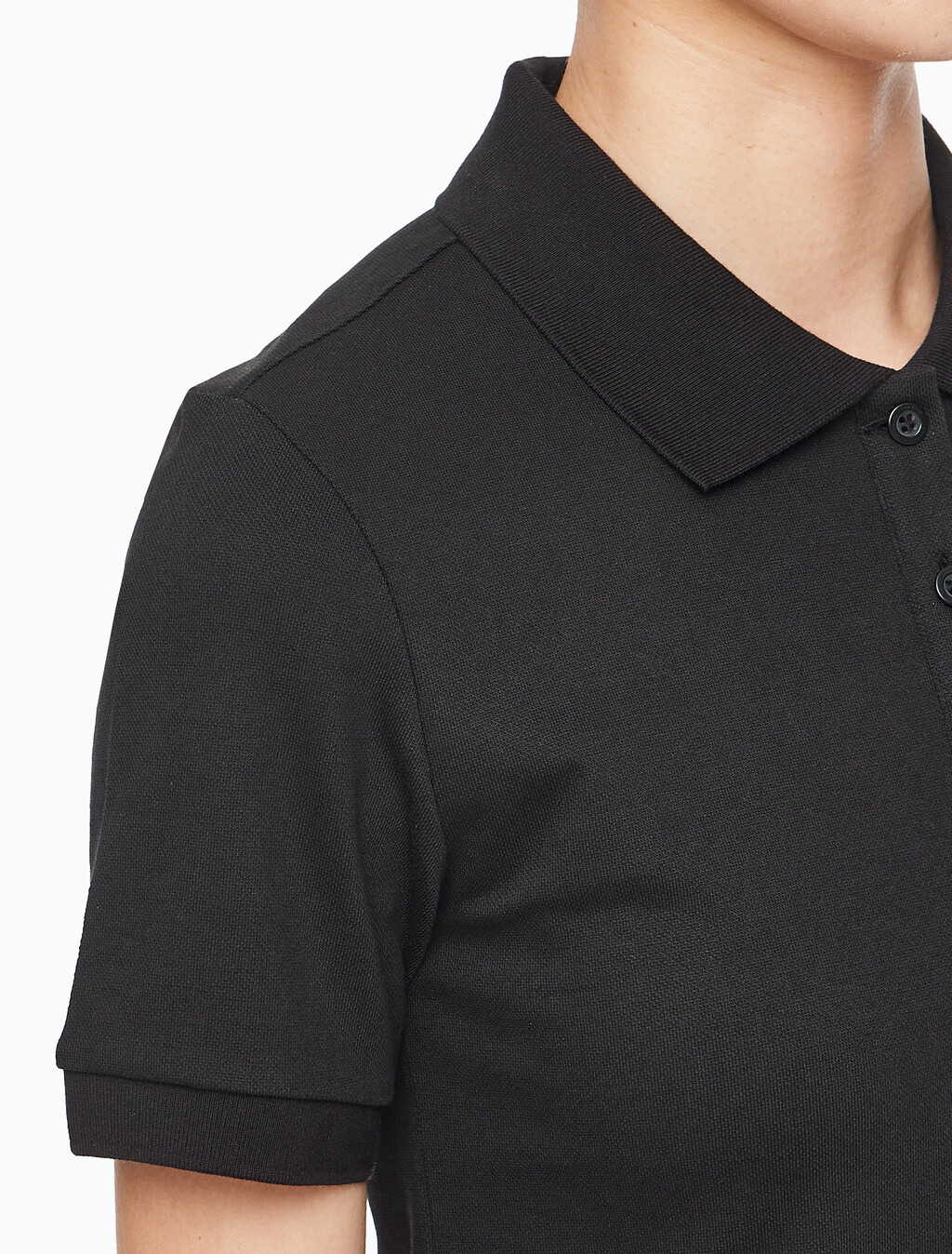 Buy 여성 CK 로고 폴로 반팔 원피스 in color CK BLACK