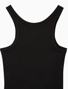 Buy 여성 코튼 컨투어 립 CK 탱크 in color BLACK