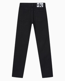 Buy 남성 슬림핏 린스 블랙 데님 in color WASHED BLACK LOGO LACE