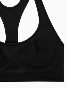 Buy 여성 본디드 플렉스 AF 레이서백 브라렛 in color BLACK