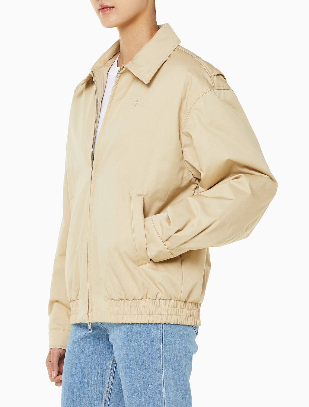 Buy 여성 코튼 보머 자켓 in color PALE KHAKI