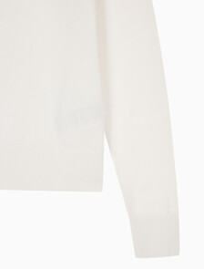 Buy 여성 크루넥 파인 스웨터 in color WHITE