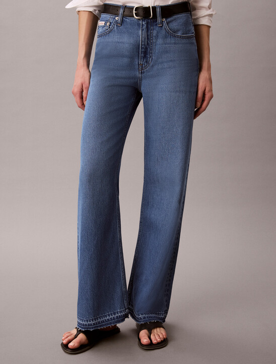 여성 아시아와이드 데님