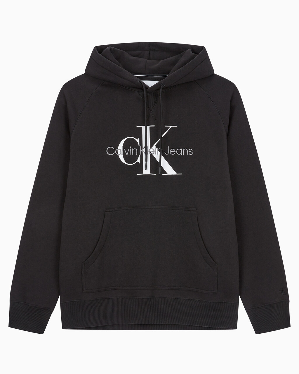 Buy 남성 롱슬리브 릴렉스핏 모노그램 기모후디 in color CK BLACK