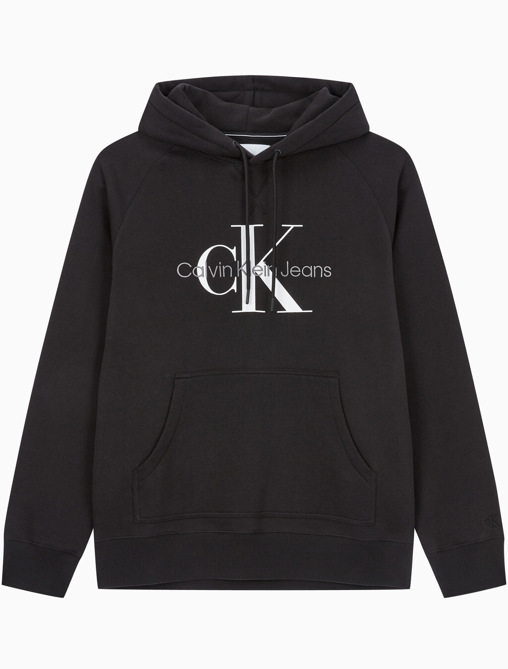 Buy 남성 롱슬리브 릴렉스핏 모노그램 기모후디 in color CK BLACK