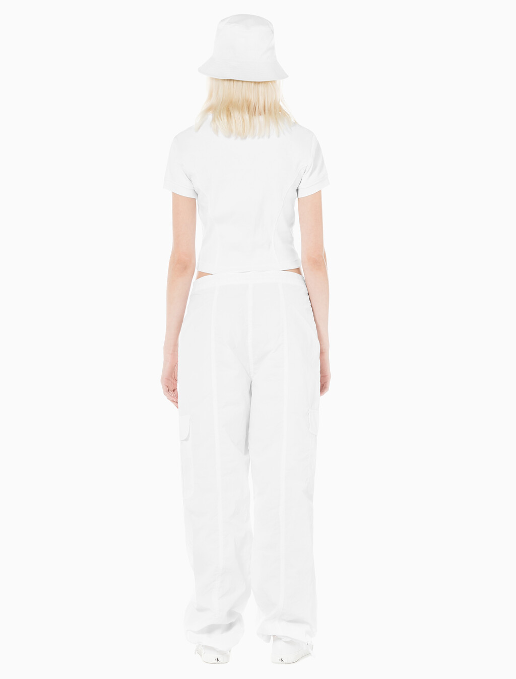 Buy 여성 소프트터치 화이트 카고 팬츠 in color BRIGHT WHITE