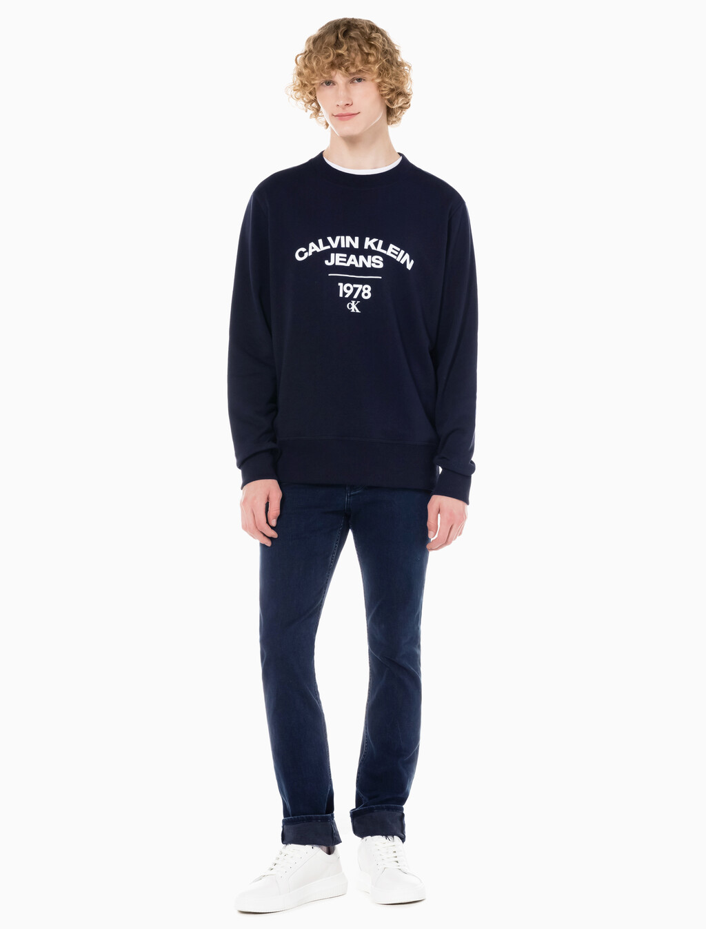 Buy 남성 슬림핏 블루블랙 데님 in color BLUE BLACK HANGER LOOP