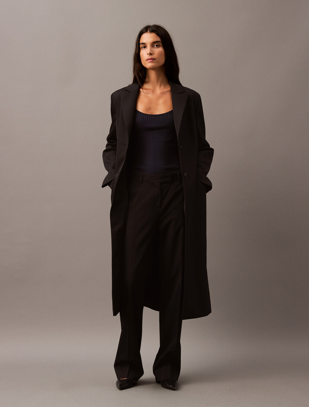 Buy 여성 비스코스 나일론 롱슬리브 스웨터 in color BLACK