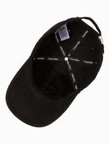 Buy 남녀공용  라지 레이어드 모노그램 자수 로고 볼캡 in color BLACK