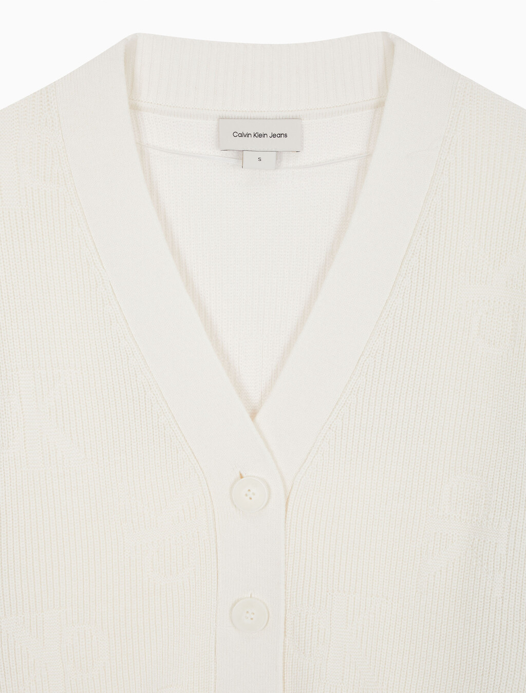 Buy 여성 AOP 스웨터 가디건 in color WHITE