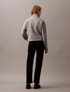 Buy 여성 롱슬리브 스페이서 하이넥 풀오버 in color MEDIUM GREY HEATHER