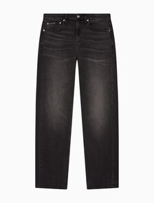 Buy 남성 90's 스트레이트핏 블랙 데님 in color WASHED BLACK LOGO LACE
