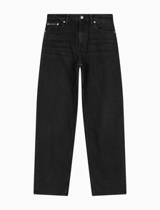 Buy 여성 90's 스트레이트핏 블랙 데님 in color WASHED BLACK LOGO LACE