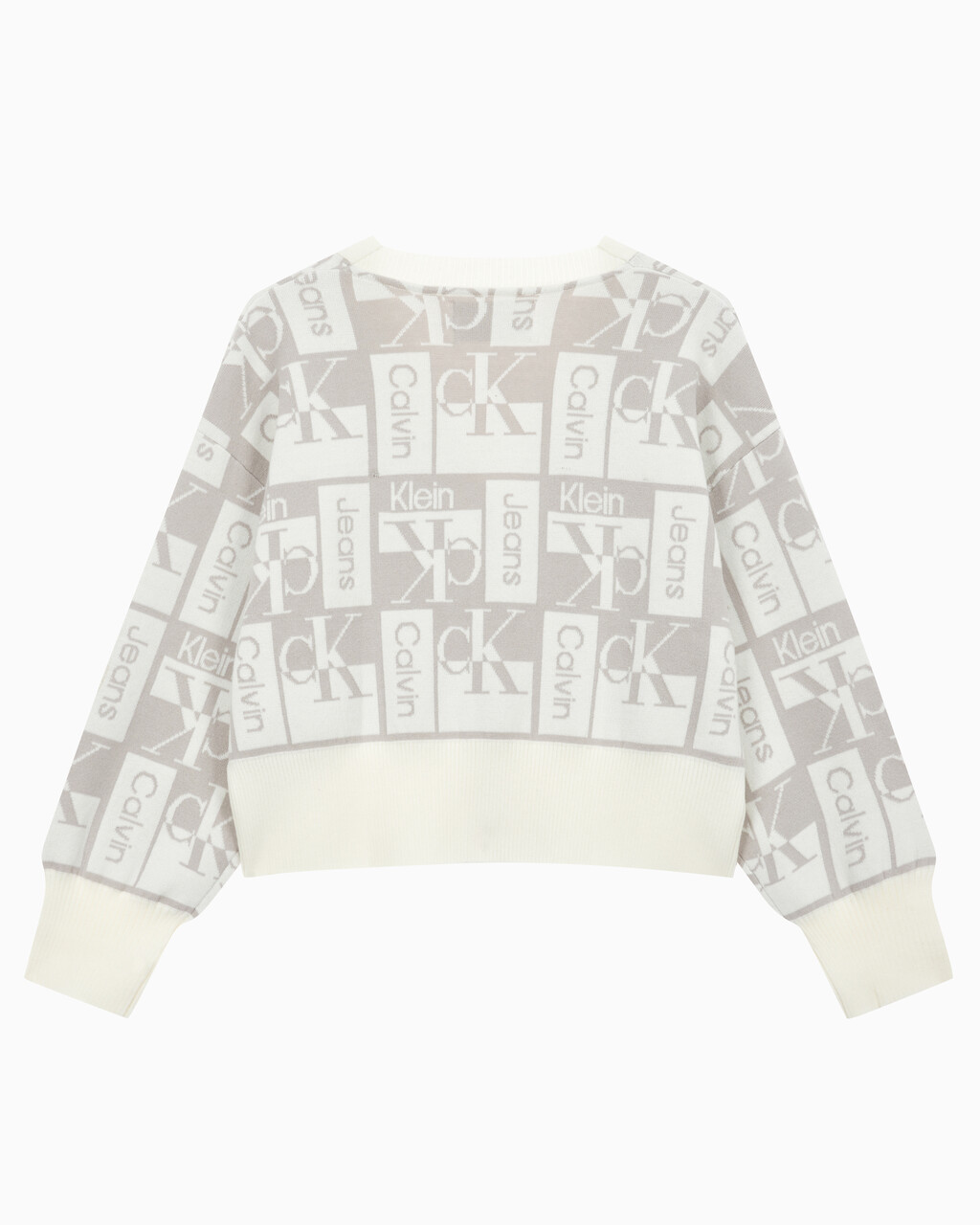 Buy 여성 투웨이 브이넥 AOP 크롭 가디건 in color GREY