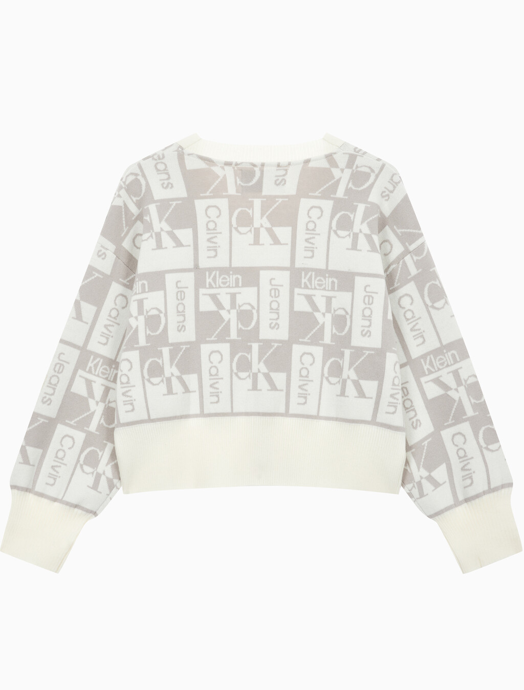 Buy 여성 투웨이 브이넥 AOP 크롭 가디건 in color GREY