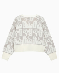 Buy 여성 투웨이 브이넥 AOP 크롭 가디건 in color GREY