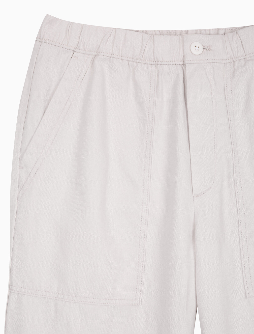 Buy 남성 코튼 린넨 밴딩 팬츠 in color CHALK