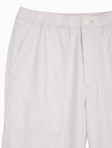 Buy 남성 코튼 린넨 밴딩 팬츠 in color CHALK