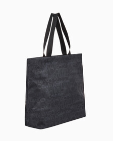 Buy 남녀공용 CK 쇼퍼 토트백 in color BLACK AOP/ BLAC