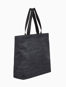 Buy 남녀공용 CK 쇼퍼 토트백 in color BLACK AOP/BLACK