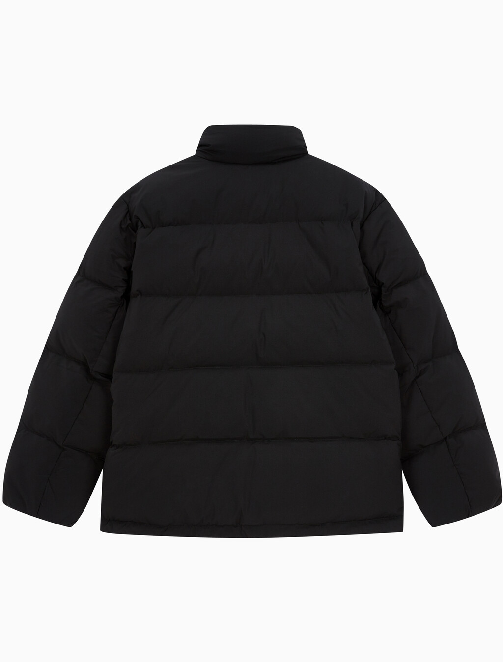 Buy 남성 레귤러핏 스탠드 카라 숏 다운 푸퍼 재킷 in color CK BLACK