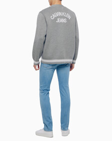 Buy 남성 바시티 가디건 스웨터 in color MID GREY HEATHER
