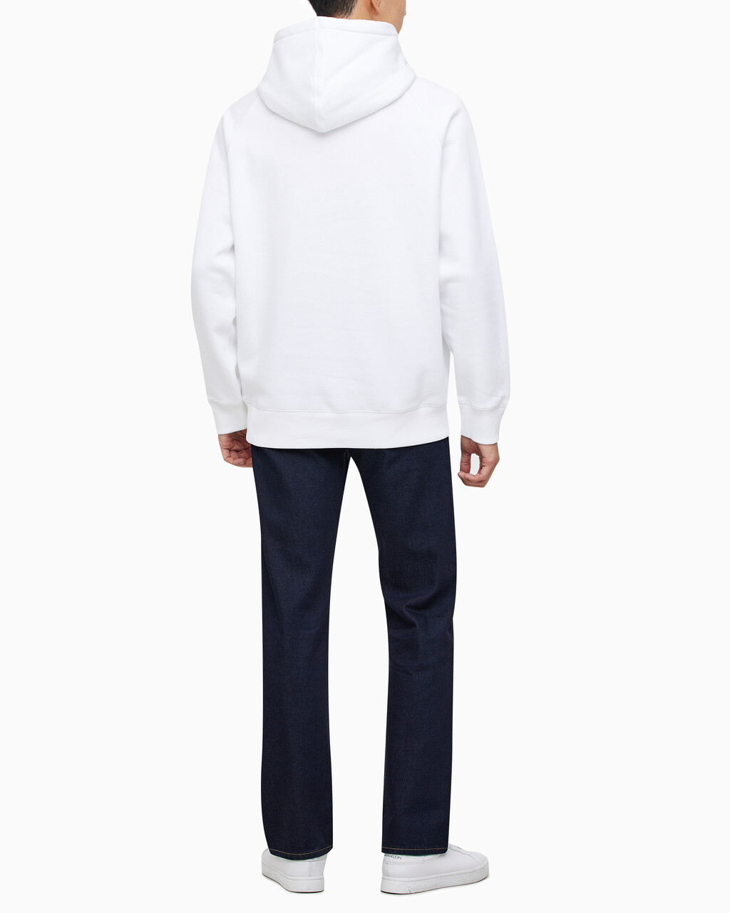 Buy 남성 롱슬리브 릴렉스핏 모노그램 기모후디 in color BRIGHT WHITE