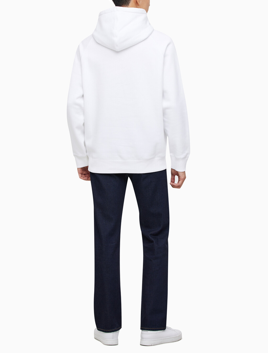 Buy 남성 롱슬리브 릴렉스핏 모노그램 기모후디 in color BRIGHT WHITE