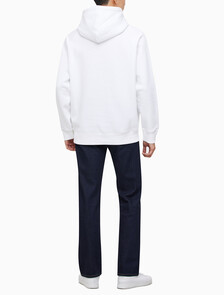 Buy 남성 롱슬리브 릴렉스핏 모노그램 기모후디 in color BRIGHT WHITE