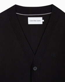 Buy 남성 스트라이프 CK 로고 코튼 가디건 in color CK BLACK