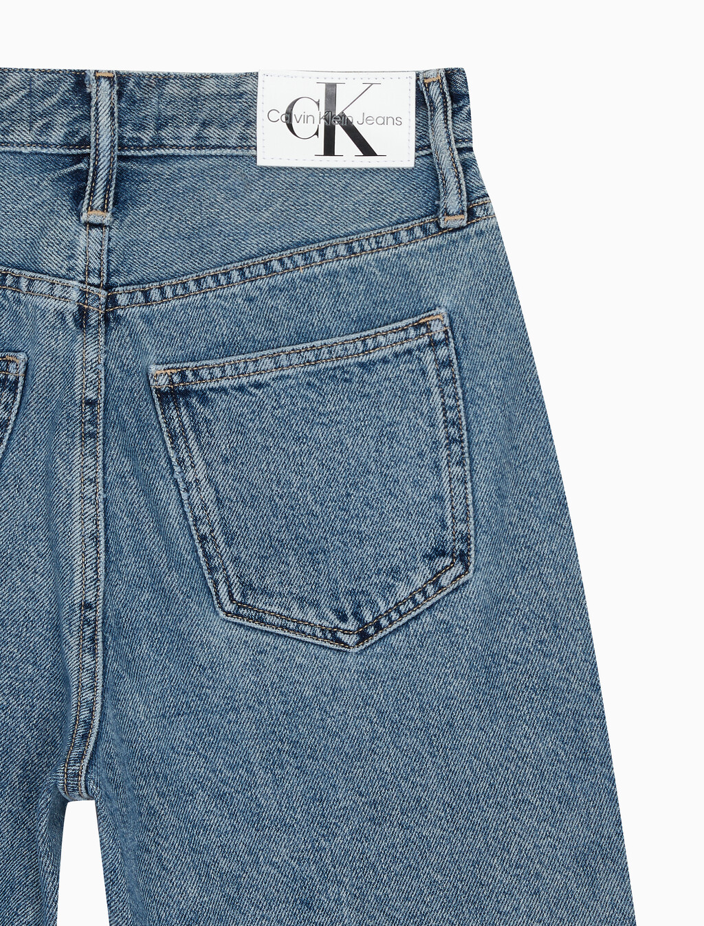 Buy 여성 맘핏 미드블루 데님 쇼츠 in color MID BLUE BACK EMBRO