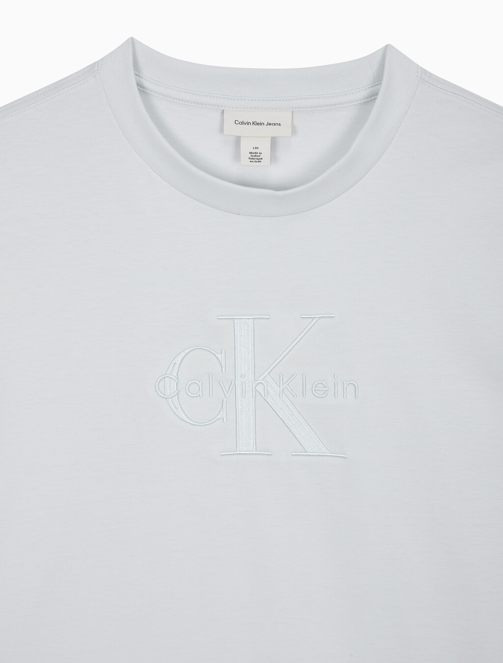 Buy 남성 릴렉스핏 히어로 모노그램 로고 반팔 티셔츠 in color BLUE BLUSH