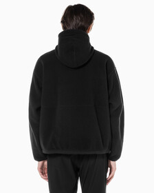 Buy 남성 릴랙스핏 쉐르파 후디 in color BLACK