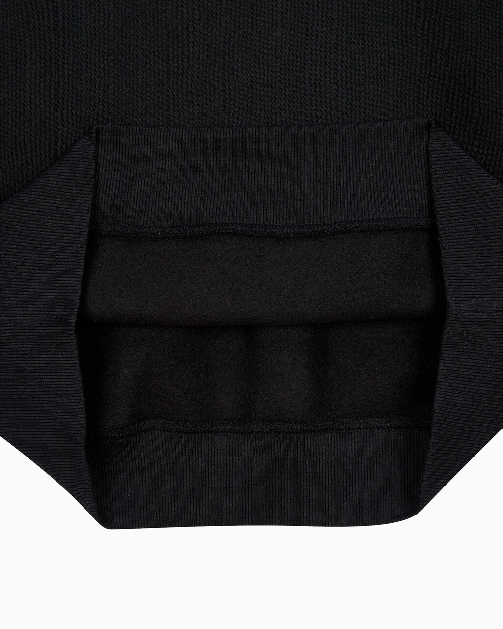 Buy 남녀공용 릴렉스핏 스몰 모노그램 로고 기모 스웨트셔츠 in color CK BLACK
