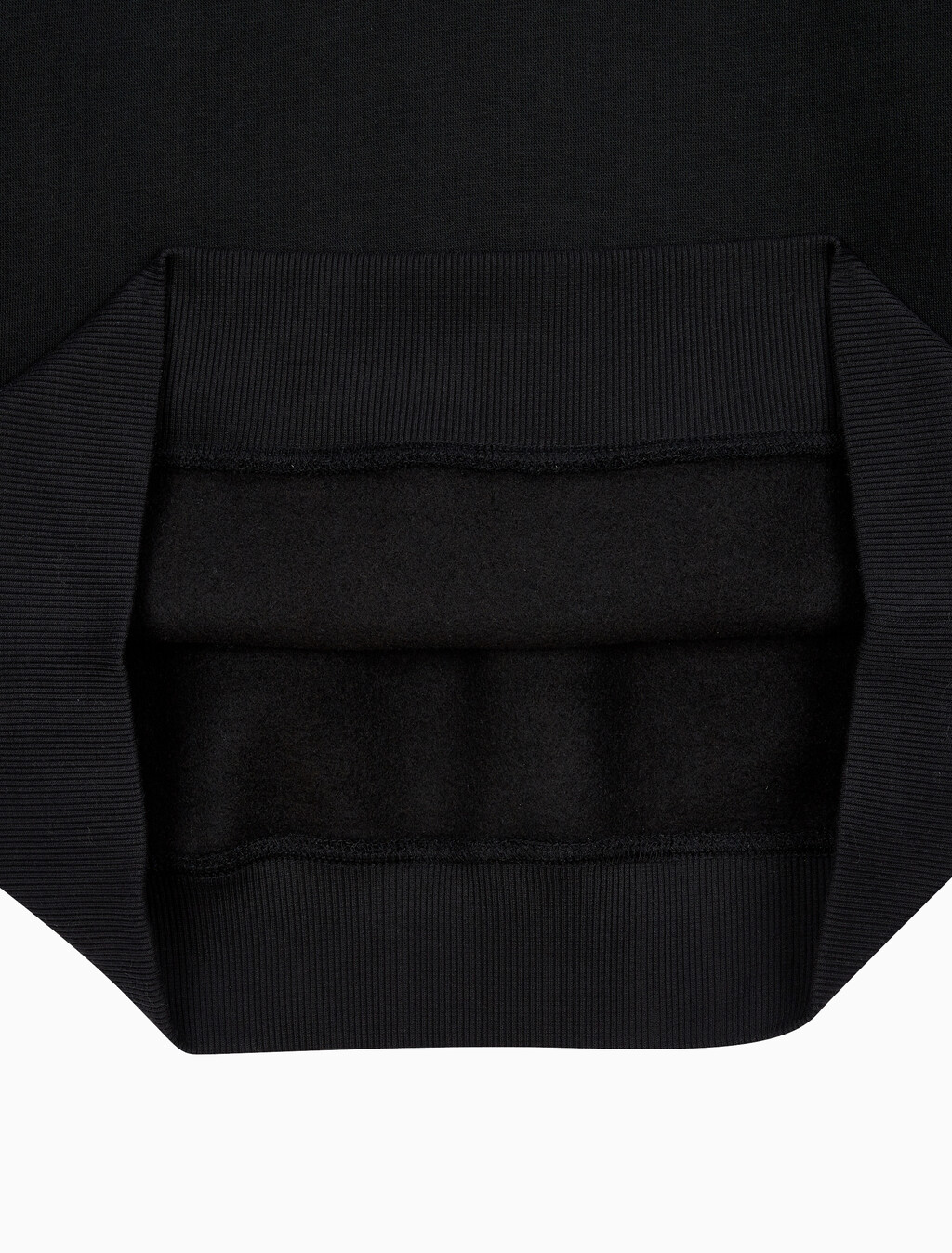 Buy 남녀공용 릴렉스핏 스몰 모노그램 로고 기모 스웨트셔츠 in color CK BLACK