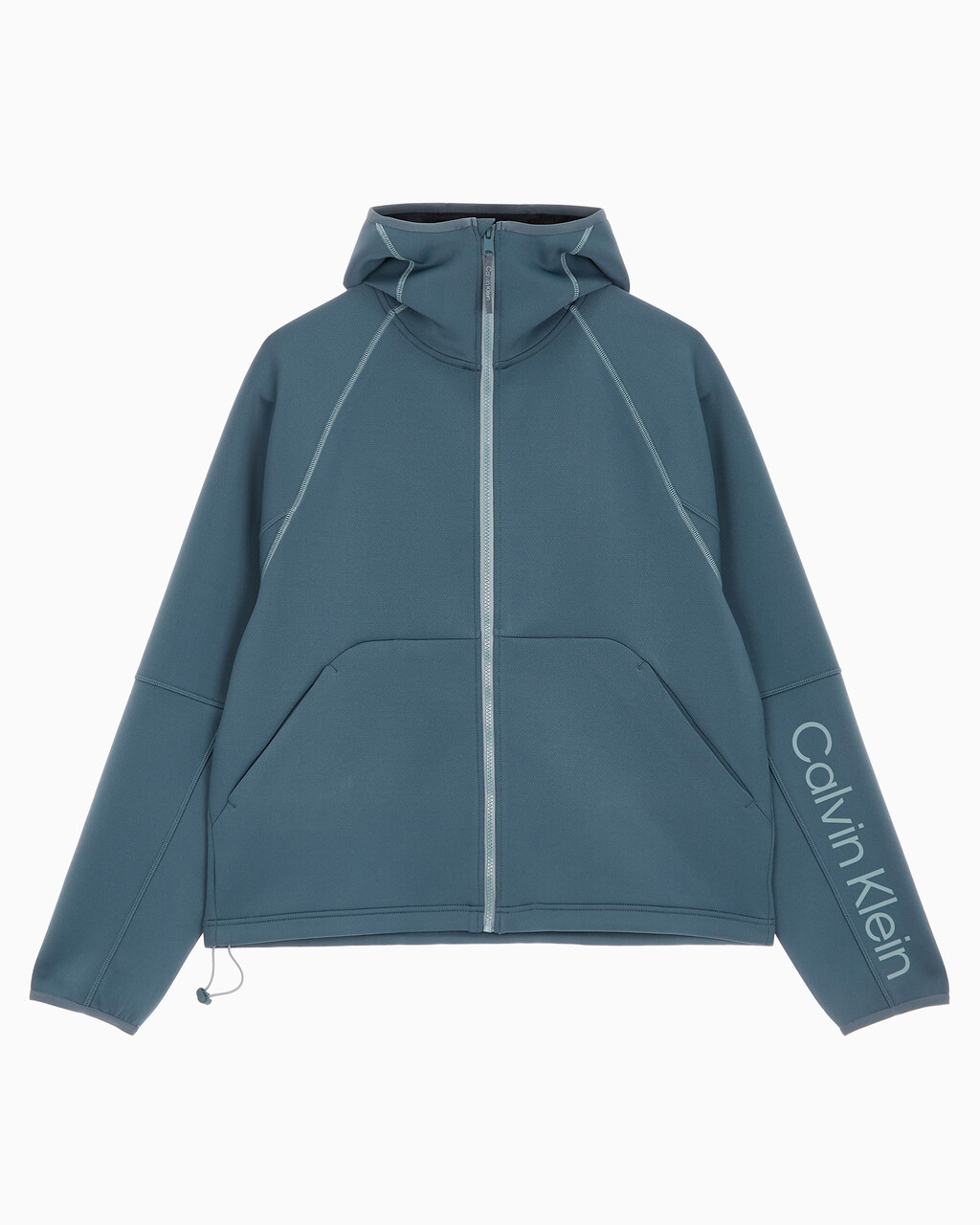 Buy 남성 릴렉스핏 풀집업 후디 in color OCEAN TEAL/ BLK