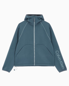Buy 남성 릴렉스핏 풀집업 후디 in color OCEAN TEAL/ BLK