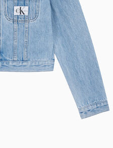 Buy 여성 크롭 90'S 데님 자켓 in color CHALKY BLUE