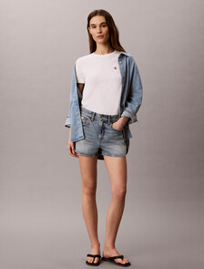 Buy 여성 모노그램 크루넥 티 in color BRILLIANT WHITE