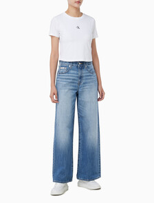 Buy 여성 와이드 레그핏 클라슨 블루 in color Mid Blue