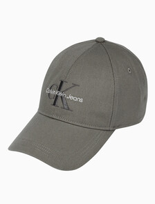 Buy 남녀공용 CKJ 모노그램 엠브로이더리 볼캡 in color CHARCOAL