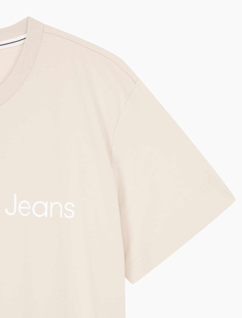 Buy 남성 레귤러핏 인스티튜셔널 로고 스트레치 반팔 티셔츠  in color CLASSIC BEIGE