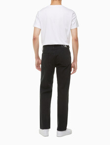 Buy 남성 블랙 90s 스트레이트핏 데님 in color WASHED BLACK LOGO LACE