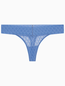 Buy 여성 CK 로고 레이스 트림 로우라이즈 T팬티 in color GLACIER