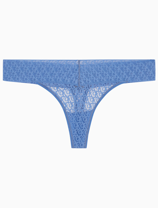 여성 CK 로고 레이스 트림 로우라이즈 T팬티