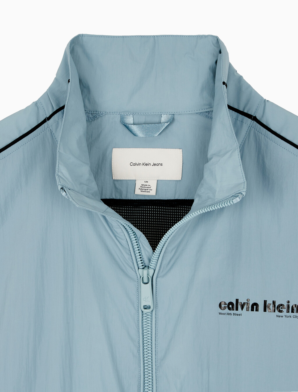 Buy 남성 릴렉스핏 스탠드 카라 트랙 자켓 in color STONE BLUE