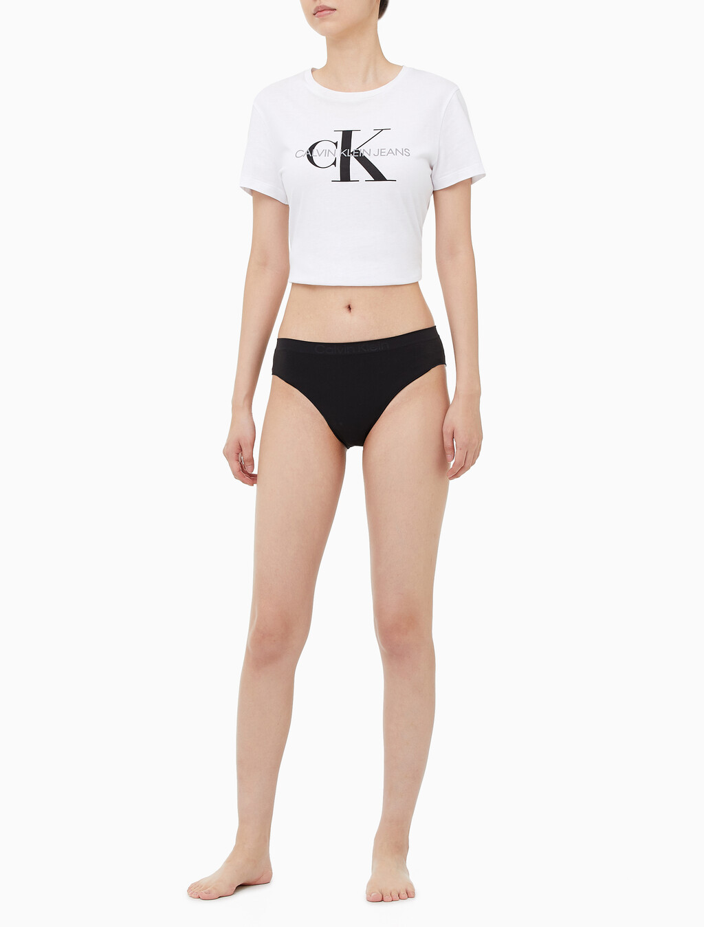 Buy 여성 퓨전 플랙스 하이라이즈 비키니 팬티 in color BLACK