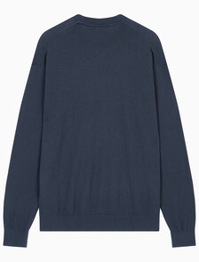 Buy 남성 CK 인타르시아 믹스 스티치 스웨터 in color NAVY